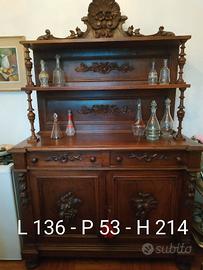 CREDENZA ANTICA INTARSIATA