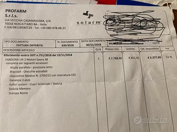 Poltrona relax alzapersona dispositivo medico