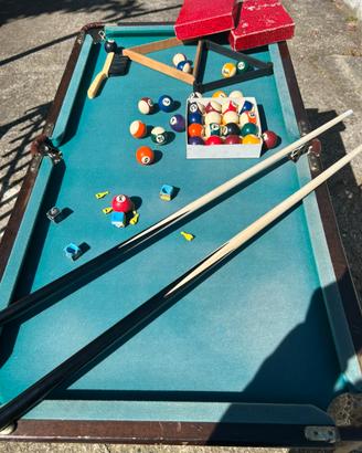 Biliardo con gambe ridotte dimensioni