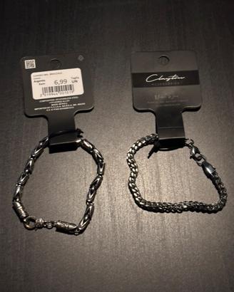 coppia di bracciali inox