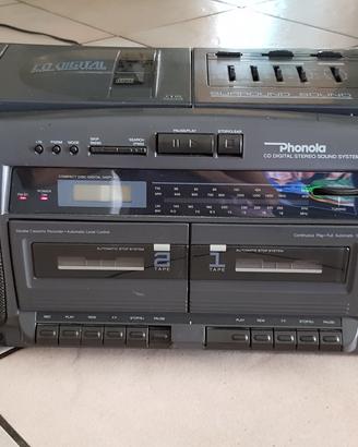 Boombox  Phonola radio, cd, doppia  cassetta.
