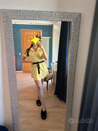 vestito giallo in cotone 