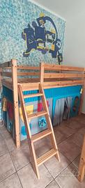 Letto semielavato marca FLEXA con tenda gioco