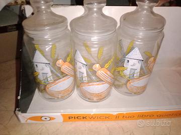 barattoli vetro vintage 