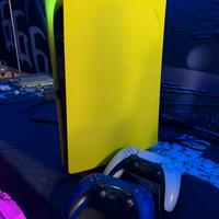 Ps5 digital lime custom + 2 dual sense
