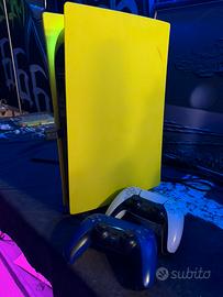 Ps5 digital lime custom + 2 dual sense