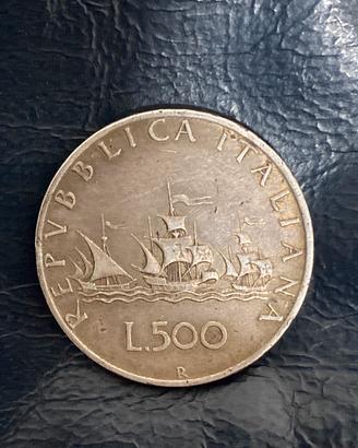 500 Lire Argento Caravelle 1960