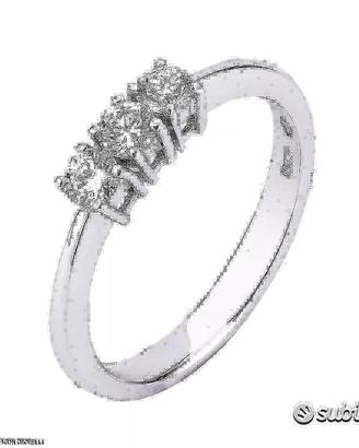 ANELLO TRILOGY ORO 18kt. CON DIAMANTI NATURALI