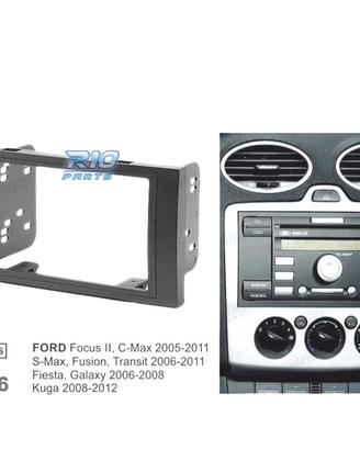 TELAIO NERO RADIO 2-DIN PER FORD FOCUS C-MAX S-MAX
