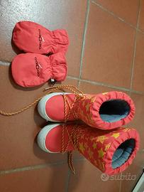 scarponi neve bambino e  manople