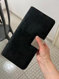 Borsa pochette in suede/nabuk