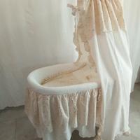 Culla Neonato Shabby Chic con Volant - Come nuova