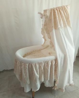 Culla Neonato Shabby Chic con Volant - Come nuova