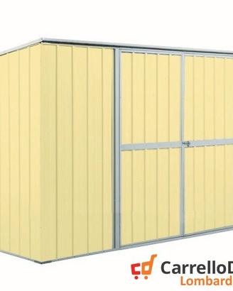 Casetta giardino in Acciaio 345x186cm - 6mq beige