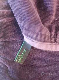 Gonna Benetton velluto blu - Taglia 40