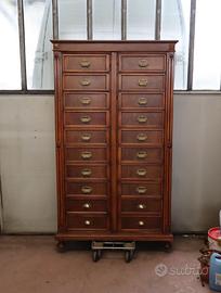 VECCHIA CASSETTIERA RESTAURATA ARCHIVIO UFFICIO