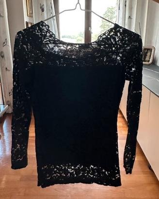 Maglia trasotata in pizzo