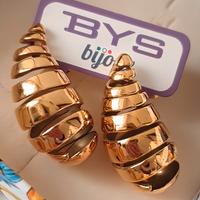 Orecchini BYS, cartellino, certificato di qualità 