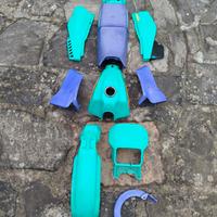 set carene sella serbatoio XT 600 2kf verde viola