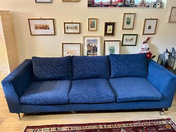 Divano 3 Posti marca Linea Italia , blue Damascato