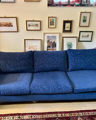 Divano 3 Posti marca Linea Italia , blue Damascato