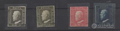 ASI-Sicilia 1859 - Lotto 4 francobolli, 5,10,1x2gr