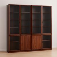 libreria legno e vetro