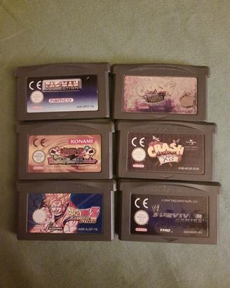 Lotto 6 Giochi Game boy advance, dragonball,pacman