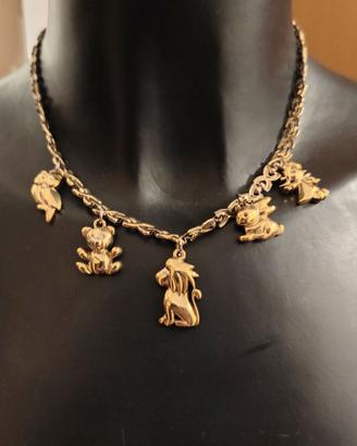 Collana Vintage con Charm Animaletti