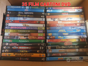 35 films dvd e 13 vhs cartoni animati x bimbi