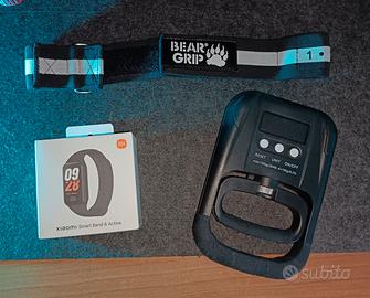 Kit Fitness casa:Hand-grip  fasce BFR smart band