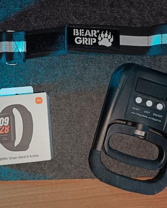 Kit Fitness casa:Hand-grip  fasce BFR smart band