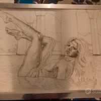 Quadro con donna in una vasca