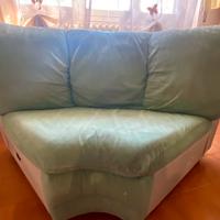 Divano/poltrona angolare in alcantara.