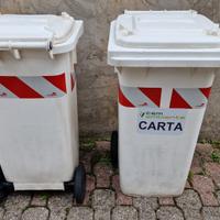 Bidoni 120 lt. carrellato, raccolta differenziata