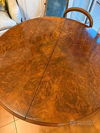 Tavolo inglese originale in radica