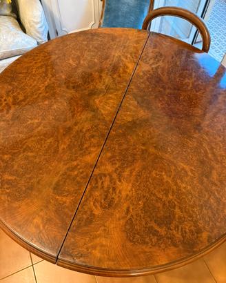 Tavolo inglese originale in radica