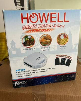 Howell 3 in 1 (bistecchiera, sandwich, waffle)
