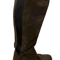 Stivali alti donna scamosciati tortora 38