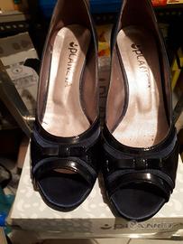 Scarpe in raso blu 39