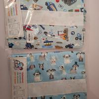 2 Set Asilo Sacchetto, Bavaglino e Asciugamano