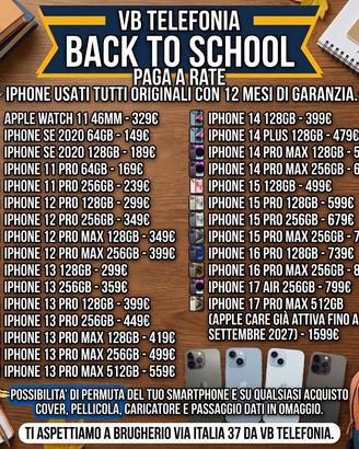 IPHONE USATI GARANZIA 12 MESI