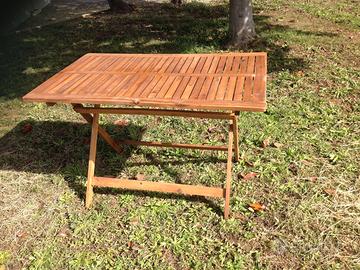 STOCK Tavolo in legno pieghevole 115cm x 73 cm