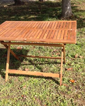 STOCK Tavolo in legno pieghevole 115cm x 73 cm