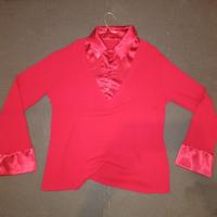pullover camicia rosso