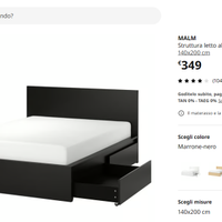 🛏️ DISP. CONSEGNA, Struttura letto MALM 🖤