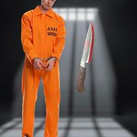Costume da Prigioniero Halloween coltello prigione
