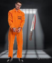 Costume da Prigioniero Halloween coltello prigione