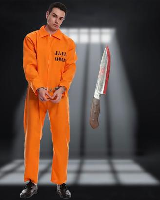 Costume da Prigioniero Halloween coltello prigione