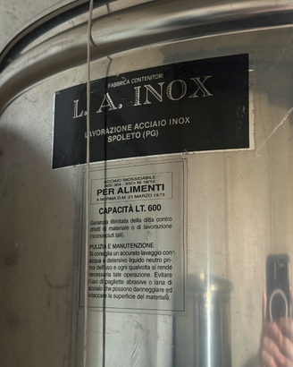 Botti in acciaio inox:  500L, 600L